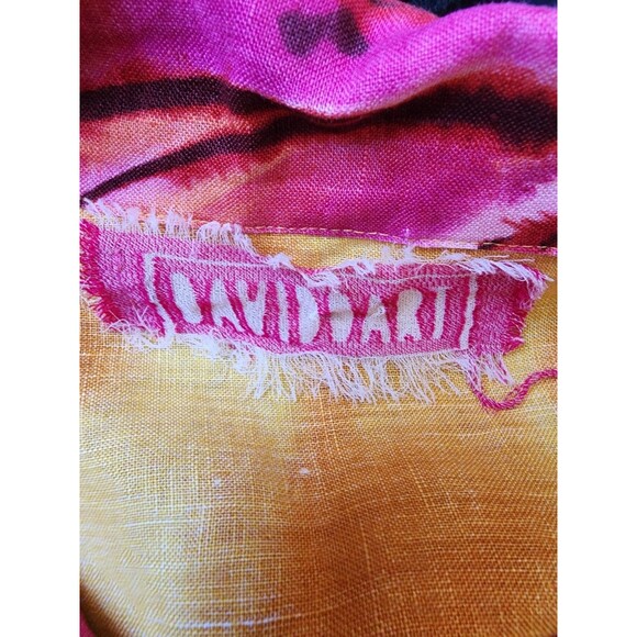 David Dart Vintage Linen Floral Blouse MOP Buttons Size Large - Picture 7 of 9